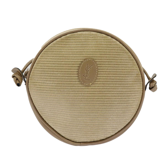 SAINT LAURENT Shoulder Bag Coated Canvas Beige Auth ep6623 - Picture 2 of 16